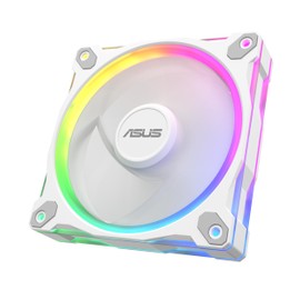 ASUS Prime MR120 ARGB Reverse Single Pack White Edition, 120 mm PWM Fan, 20 ARGB LEDs, Fan Speed 1600 RPM, Air Flow 58 CFM, Frame 28 mm, Aura Sync
