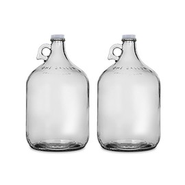 Home Brew Ohio One Gallon Glass Jug with 38mm Metal Cap Set of 2