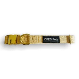 Generic OPES Pets Natural Hemp Dog Collar, Gold Zinc Alloy Buckle, Soft and Durable, Hypoallergenic and Eco-Friendly (Medium)