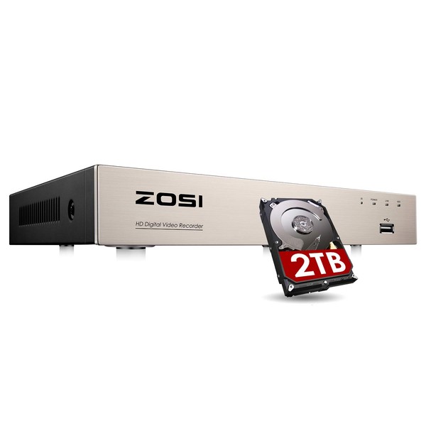ZOSI H.265+ 8CH 5MP Lite 4-in-1 Surveillance DVR Recorders with