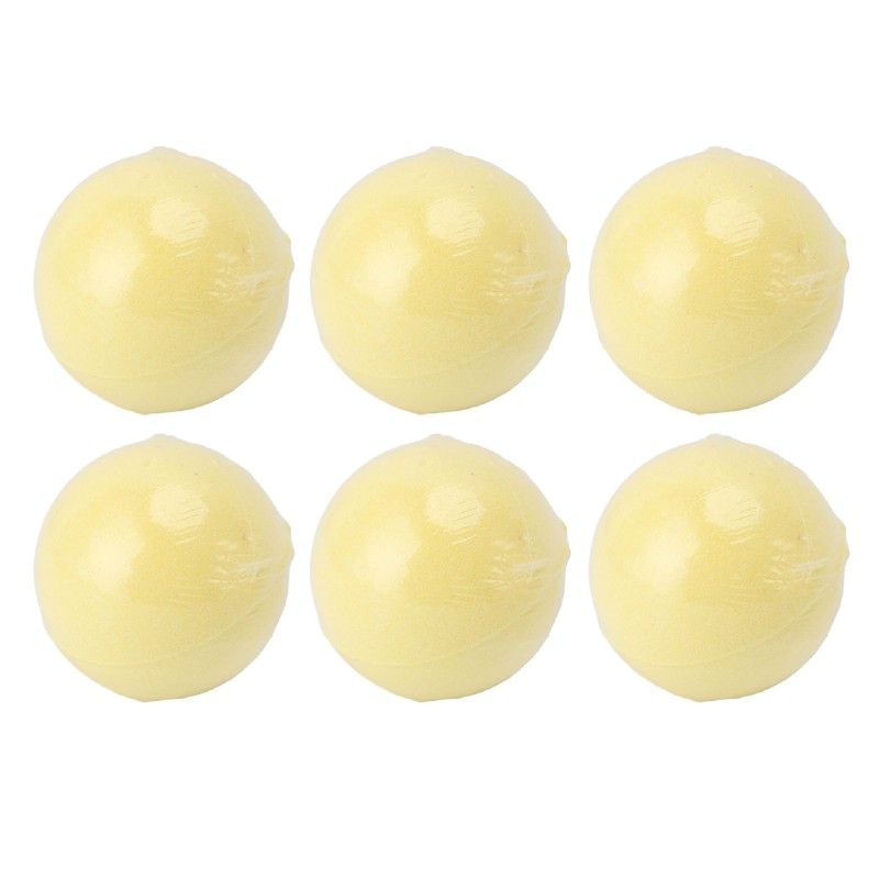 6pcs Bath Salt Ball Moisturizing Colorful Kid Friendly Mild Lemon