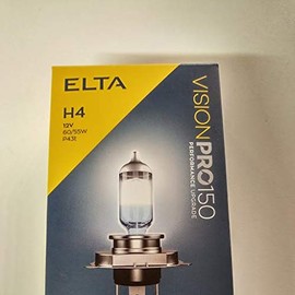 Elta Visionpro upto 150% H4 472 P43T Car Headlight Bulbs Lamps 3700k 60/55w Twin Pack