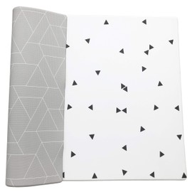 LITTLE Bot Ofie Mat, Soft Baby Play mat, Reversible Foam Floor mat, Waterproof, 6.5 ft x 4.5 ft, Durable and Non-Toxic (Zen line, Large)