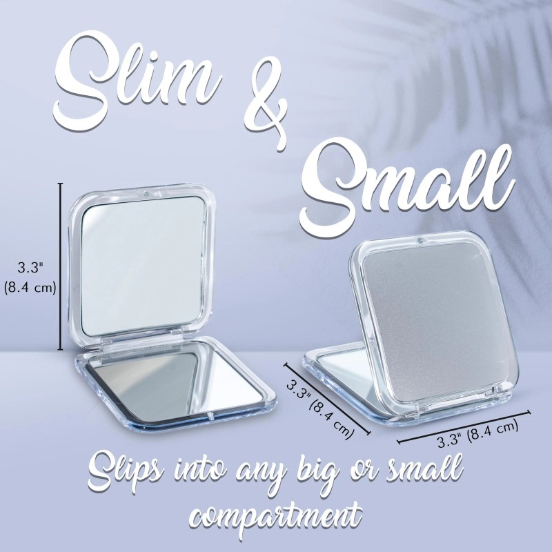 MIRRORVANA Small Compact 20X Magnifying Mirror for 3.3""L x 3.3""W,