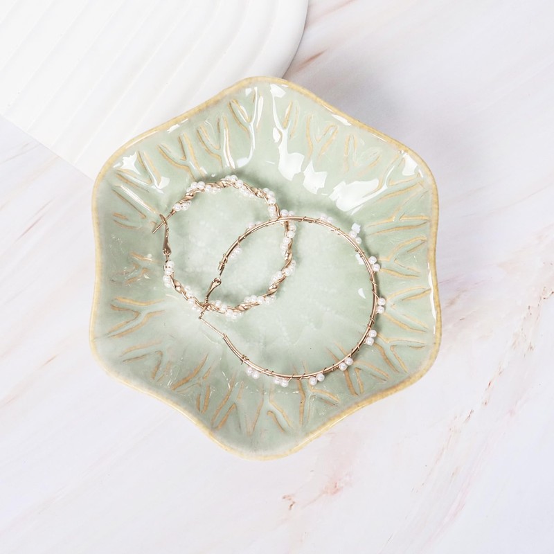 Ceramic Trinket Dish Small Jewellery Tray Ring Dish, Decorative Trinket