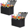 popoly 2 Pack Large Toy Box Chest Storage with Flip-Top