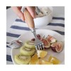 Stainless Steel Fork and Spoon with Wooden Handles, Simple Design