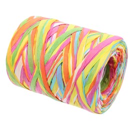 DOITOOL 1roll DIY Raffia Paper Rope Art Line Raffia Ribbon for Wrapping Decorative Paper Packing Rope