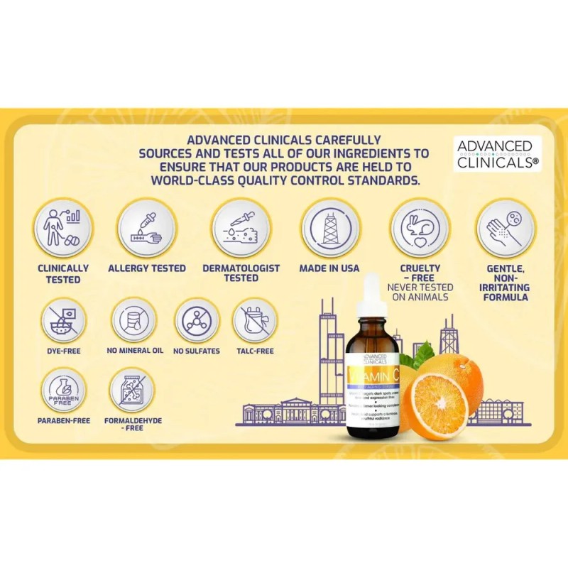 Sérum Vitamina C Advanced Clinicals Rostro Hipoalergénico 52ml