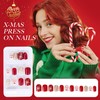 MELLIEX Pack of 72 Christmas Press On Nails Short, Full