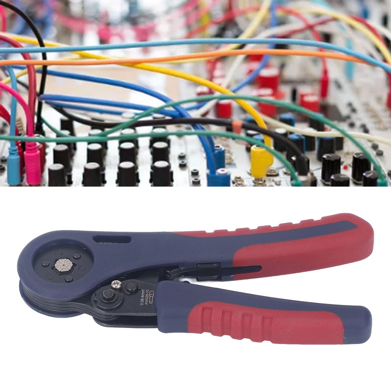 Ferrule Crimping Plier Self Adjustable Ergonomic Ratchet Wire Shrinkage Hand