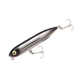 Heddon Zara Spook Topwater Fishing Lure - Legendary Walk-The-Dog Lure, Black Shiner, Zara Puppy (1/4 oz), 3".