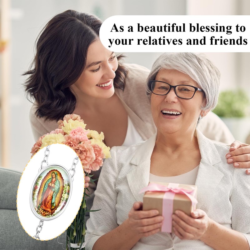 Taikula 20 PCs Wooden Rosary with Crucifix Necklace, 14 inch