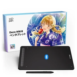 XPPen Deco MW Bluetooth Wireless Connection, 8x5 Inches, Pen with X3 Chip, Tilt Detection, Pen Tablet, Board Tab, Smartphone Compatible, 4 Colors to Choose from Illustration, Telework, Drawing