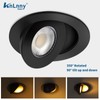 KnLnny Ware Black Gimbal Recessed Lighting 4 Inch 6 Pack,