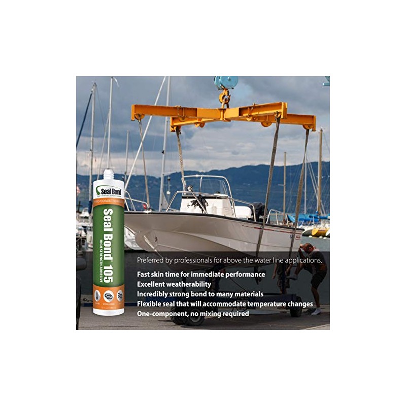 Seal Bond 105 Black - Marine/Industrial Adhesive Sealant - 10.3
