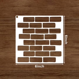 16 PCS Wood Cubist Stencils, 6 x 6 Inch Texture Mixed Media Burlap Reusable Plastic Stencil for Painting on Wood Wall Canvas Furniture Floor Geometric Cubist Art Stencils for Tile Craft Making