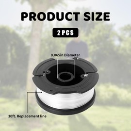 2 Pcs Strimmer Spool for Black and Decker,Strimmer Wire Refills 30ft Each,AF-100 Strimmer Line Φ1.65mm,Grass Trimmer Wire Replacement,for GL400/A6485/ST5530-GB/GLC3630L20-GB/STC1820PC-GB/BESTA525-530