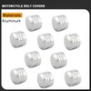 Daklvng 10 Pcs Motorcycle Bolt Covers Engine Topper Caps Aluminum