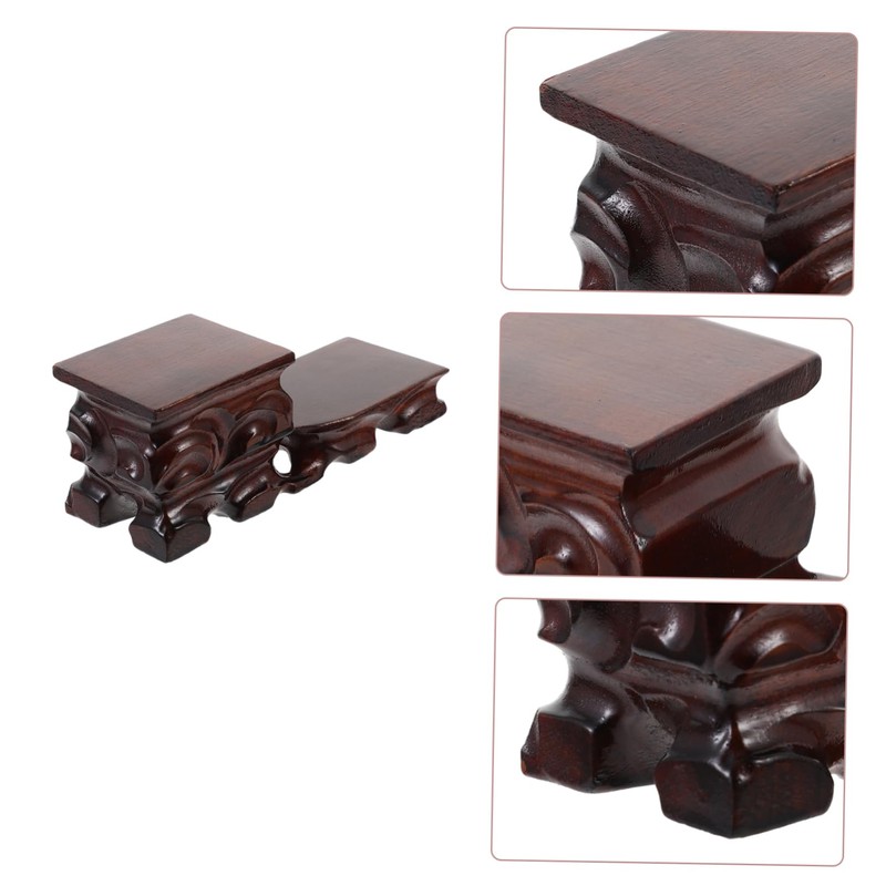 Mipcase 1PC Versatile Wooden Base for Flowerpots Chinese Style Desktop