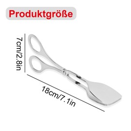 IUSOT 2 Piece Buffet Tongs Stainless Steel Salad Tongs 7 Inch Scissor Tongs Set Serving Tongs Kitchen Tongs for Party Catering Bread Clip Multipurpose Tongs Barbecue Tongs for Kitchen Food Gripper