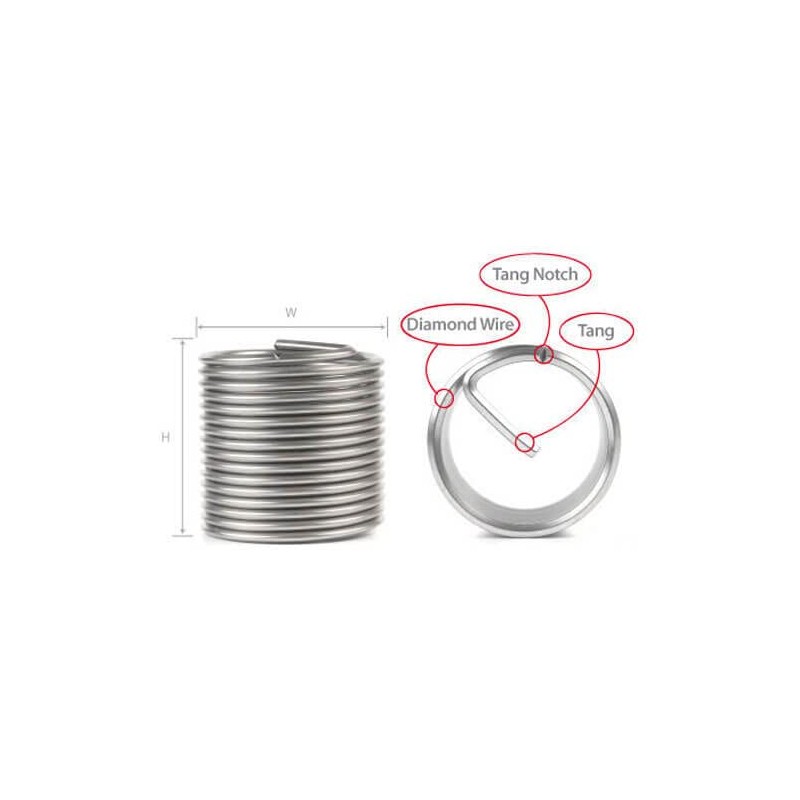 Recoil 25103 Metric M10-1.5 x 1.5D Wire Thread Inserts -