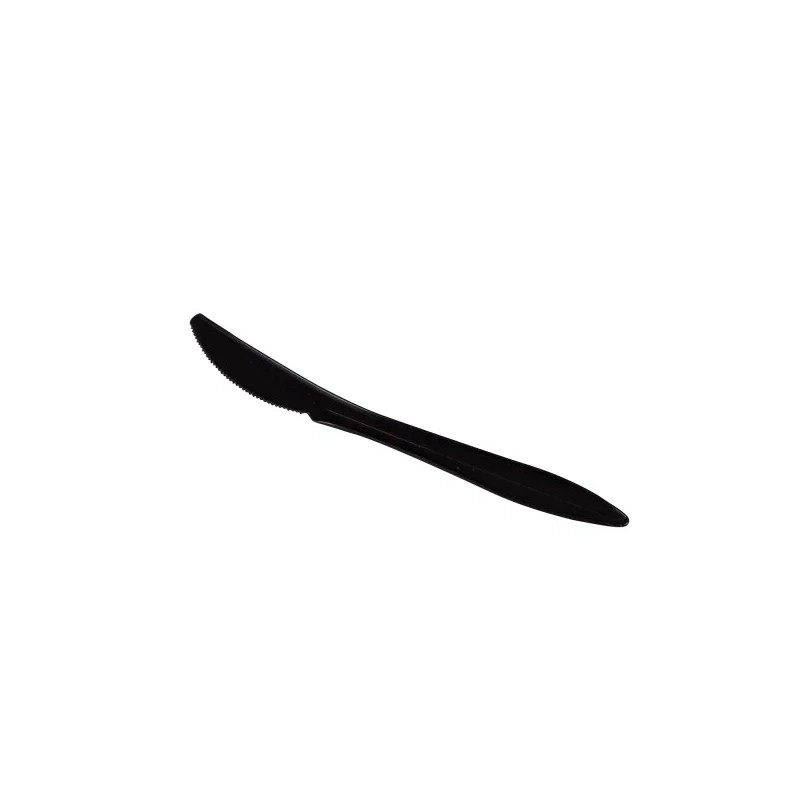 Karat PP Plastic Medium Weight Knives Bulk Box - Black