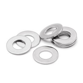 sweetdealalabama 50 Qty #8 Zinc Plated SAE Flat Washers, CR+3 RoHS Compliant + Free Shipping