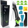 Silicone Caulking Tool 5 in 1,Caulk Remover Kit for Bathroom,