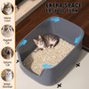 Gefryco Large Cat Litter Box with High Sided 24.6"x18.3"x12.2" -