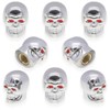 MEAJOO 8PCS Skull Style Tire Valve Stem Caps, with O