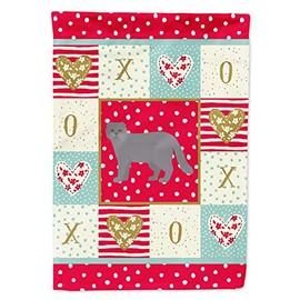 Caroline's Treasures CK5698GF Scottish Fold #1 Cat Love Garden Flag, Red Mailbox Flag Decorative Yard Flag Banner Outside Patio Artwork Yard Flower Beds, Garden Size, Multicolor