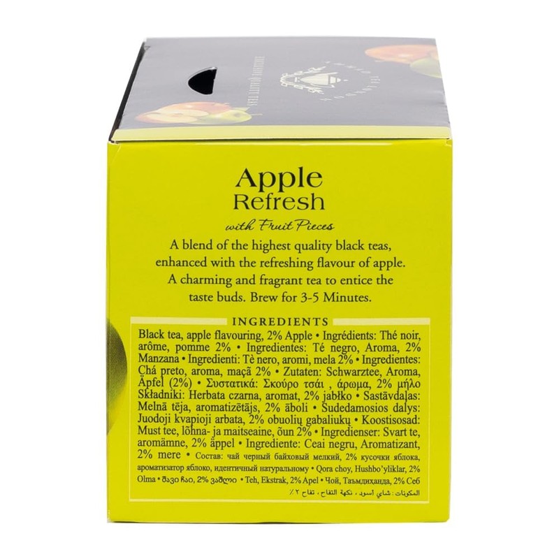 Ahmad Tea Black Tea, Apple Refresh Teabags, 20 ct (Pack