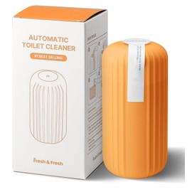 Fresh & Fresh Automatic Toilet Bowl Cleaners (Orange) - 1 Bottle(UPTO 2500 FLUSHES/Bottle), Commercial and Residential Toilet Cleaner 3-4 MONTH Lasting Toilet Bowl Cleaner Bottle