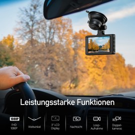 Range Tour Car Dash Cam Front and Rear 64G Card Included, FHD 1080P Car Camera 170° Wide Angle HDR Driving Recorder Car Video Camera Loop Recording Night Vision Motion Detection