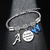BESPMOSP Bracelet Gifts for Girls Women Letter A-Z Bracelet Blue