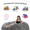 FIEATES Bean Bag Chair for Adults Kids No Filling Soft