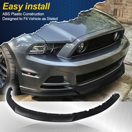 DOTCOM Front Lip Splitter Kit Compatible with Ford Mustang 2013 2014 13 14(Not Fit GT500 & Shelby) Car Lip Splitter Chin Spoiler Body Kit Carbon Black