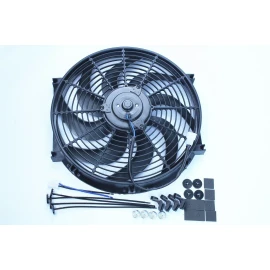 RSRing 14" Heavy Duty Radiator Electric Wide Curved Blade FAN 3000 CFM +Fan Thermostat