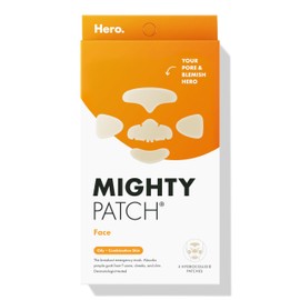 Mighty Patch Mighty Patch Face from Hero Cosmetics - XL Hydrocolloid Mask for Acne, 5 Large Pimple Patches for Zit Breakouts on Nose, Chin, Forehead & Cheeks - Vegan-Friendly, Not Tested on Animals (1 Count)