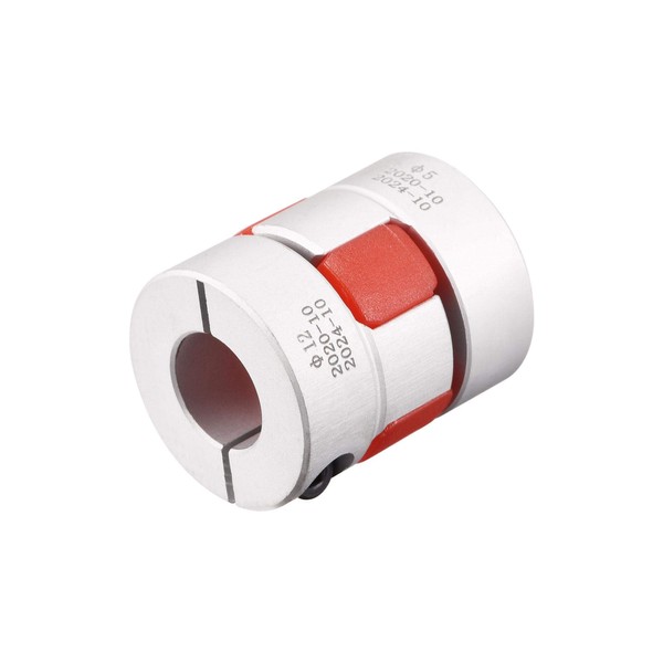 sourcing map 5mm to 12mm Bore L31xD25 Flexible Spider Coupling