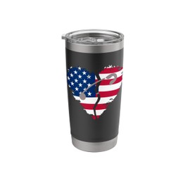 Divided America Broken Heart Flag Safety Pin American Adults Stainless Steel Insulated Tumbler