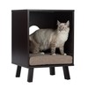 Paws & Purrs Pet Bed and End Table, Espresso/Sand
