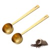 2PCS Gold Finished Stainless Coffee Measuring Spoon, Protein Scoop, Ancient