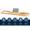RoyalHouse Bamboo Bathtub Caddy Tray, Expandable Bath Table Over Tub