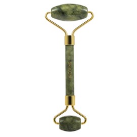 Skin Chi Green Jade Roller Massage Tool Dual Ended - Facial Massage Tool for Women & Men Skincare - Face Massager Anti Ageing Facial Device for Sculpting, Lifting, Product Absorption