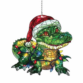 Alligator Ornaments Decor for Christmas Tree, Alligator Gifts for Women Men, Home Wall Room Kitchen Christmas Decoration - Acrylic Ornament