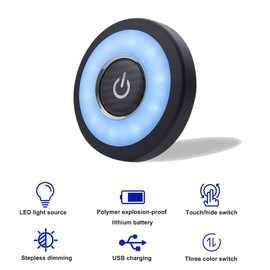 TYMXGHF USB Rechargeable LED Car Interior Dome Light 12V Bright Multi-Function Trunk Cargo Area Light Car Ceiling Roof Light for Vehicle RV Camping Bedroom Cabinet Stick on Anywhere 3 Colors