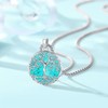 LOOVE Turquoise Necklace Sterling Silver Tree of Life Necklace for