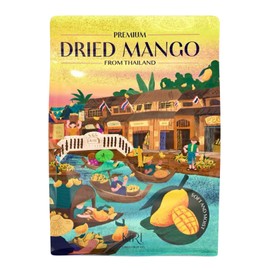 KIRI Premium Dried Mango from Thailand, Soft & Moist, Not Too Sweet, Tree ripened, Hand-cut (One Pack)